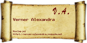 Verner Alexandra névjegykártya