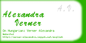 alexandra verner business card